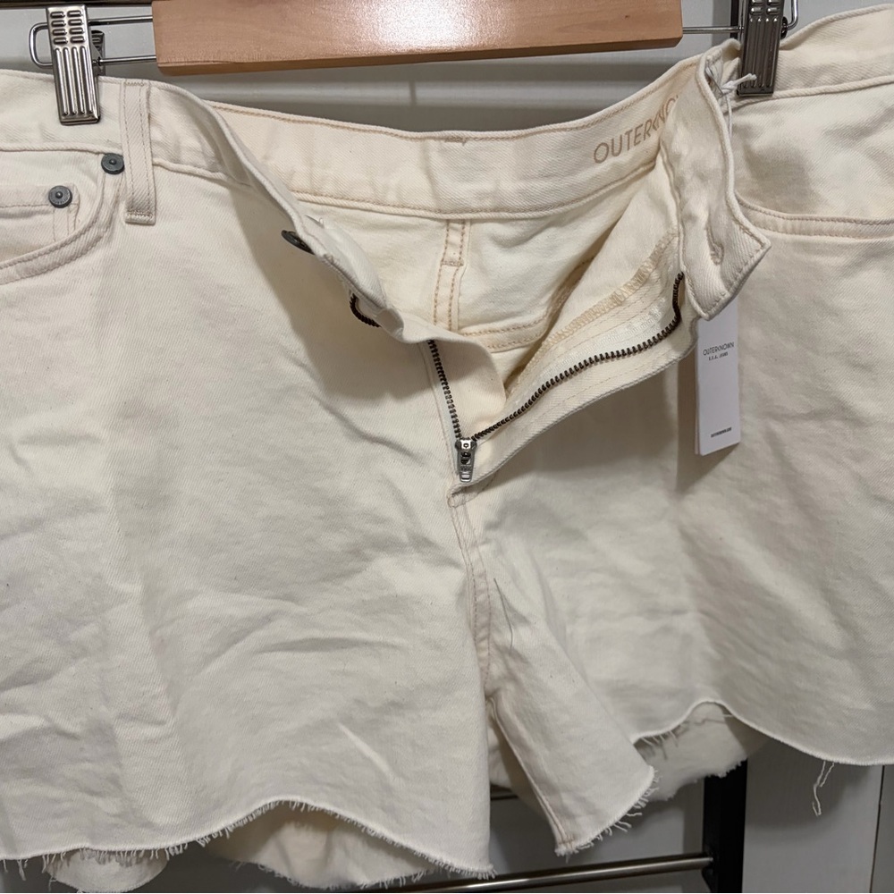 Outerknown white/cream Jean Shorts - Picture 4 of 6